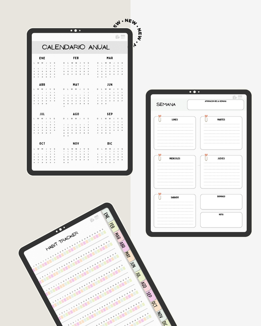 Planner Digital 2026 – Claridad, Enfoque y Equilibrio | Organización Consciente