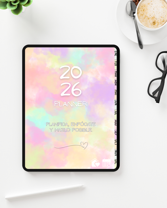 Planner Digital 2026 – Claridad, Enfoque y Equilibrio | Organización Consciente